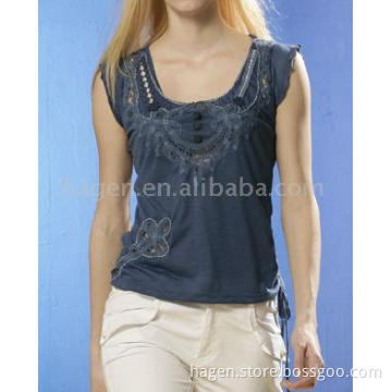 Ladies' Tee Shirt without Sleeve